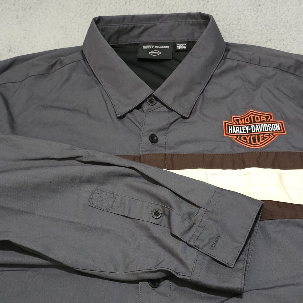 Harley Ventilated Davidson 4XL Button Up Shirt Genuine Motorclothes Bike EUC